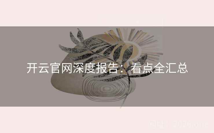 开云官网深度报告:看点全汇总 开云官网深度报告:看点全汇总